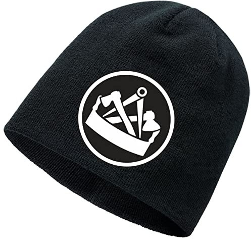 Spaß Kostet Herren Beanie mit Aufnäher Zimmermann Zunft Zeichen männer wollmützen Winter