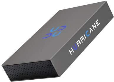 HURRICANE 3518C3 Externe Festplatte 3TB 3,5 USB C HDD extern Backup Desktop Speicher mit Netzteil für PC, smart TV, Ps4, Ps5, Xbox Laptop, kompatibel mit Windows mac OS Linux