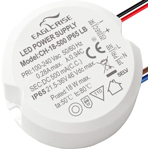 LED Trafo 500mA 18W Wasserdicht IP65 LED Netzteil Driver Treiber Transformator Konstantstrom