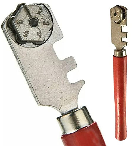 Kit de Coupe de Verre Coupe-Verre Portable à Six Roues largement utilisé dans la Coupe de miroirs en Verre Carreaux Outil de Coupe Plat Bon Outil P15F Useful Design