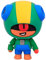 Bizak Brawl Stars Figura de Acción Pack 1 en Caja - Leon, Figuras del Juego multijugador de Combate, articulada 11cm (64116011)