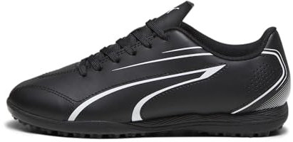 Puma Unisex Youth Vitoria Tt Jr Soccer Shoes, Puma Black-Puma White, 12 UK