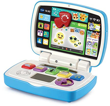 VTech - Baby Ordenador Primeros descubrimientos, Portátil Infantil Educativo, Pantalla Espejo y Efectos mágicos, Juguete para niños +1 año, Versión ESP
