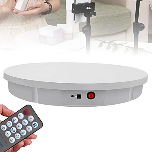 Großer rotierender Displayständer mit ferner, weißer elektrischer Dreh -Plattform für Produktfotografie, Foto kurzes Video, Panoramablagen, 360 -Grad -motorisierte Plattform Turntable,White-52cm