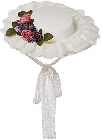 COSDREAMER Chapeau de paille style victorien pour filles et femmes