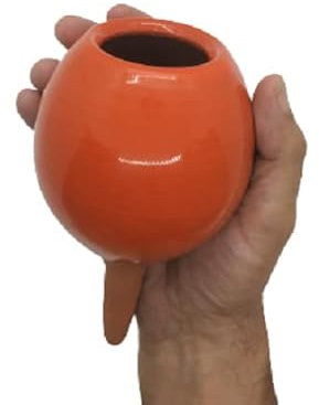 Ollas à Planter en Terre Cuite - Fabrication 100% Française - Irrigation Goutte à Goutte Automatique Eco-Responsable - 70% d'Economie d'eau - Cône d'Arrosage Intérieur & Extérieur (Orange)