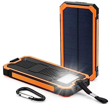 Ruiqas 20000 mAh Solar Power Bank Portatile Campeggio Caricatore Del Telefono Solare Battery Pack con Doppia Porta USB e Luce LED