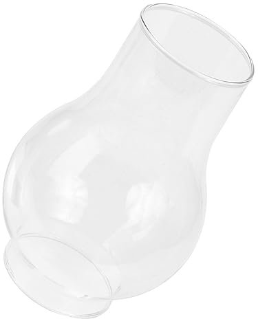 HOMSFOU Glaslampe Kamin Klares Glas Öllampe 10 5 X 15 Cm Mundgeblasener Ersatz Für Vintage-Lampen Im Antiken Stil Kaliber 6 Cm