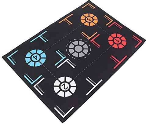 Jopwkuin Basketball-Trittmatte, Verhindert Verrutschen, Basketball-Trainingsmatte, 2 Mm Dick, Erinnerung an Mute-Punkte für das Fitnessstudio