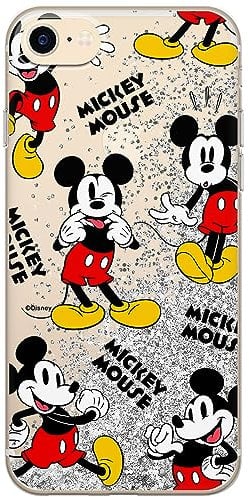 ERT GROUP mobile phone case for Apple Iphone 7/8/ SE 2/ SE 3 original and officially Licensed Disney pattern Mickey 050 optimally adapted to the mobile phone, with glitter overflow effect