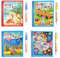 ‎posionks 4 Pièces Livre Magique à L'eau Réutilisable Coloriage Magique Eau Livres de Coloriage à L'eau avec Stylo Leau Jouets de Dessin éducatifs pour Garçons et Filles