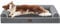 WESTERN HOME Hundebett Grosse Hunde Hundekörbchen Mittelgroße Hunde, Orthopädisches Hundebett Abwaschbar,Hundebetten Mit Rand Dunkelgrau L 91 x B 68 x H 17 cm