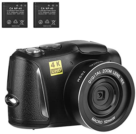 4K/60FPS 48MP Appareil photo numérique haute résolution multifonctionnel portable 16X caméscope vidéo numérique avec chargement IPS Sn Type-C 3,2 pouces pour enregistrement vidéo portrait