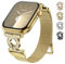 wutwuk Compatible con Correa Apple Watch 41mm 40mm 38mm Correa Ajustable de Acero Inoxidable con Cierre Magnético y Diamantes para iWatch SE(2)/9/8/7/6/5/4/3/2/1 Oro