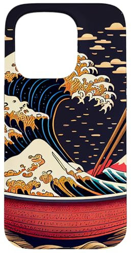 iPhone 15 Pro Ramen Great Wave Japan Illustration Case