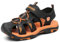 SAGUARO Sandales pour Enfants Sandales plates en cuir souple de Confortables Antidérapantes sports Garçons et filles Sandales Orange 36 EU