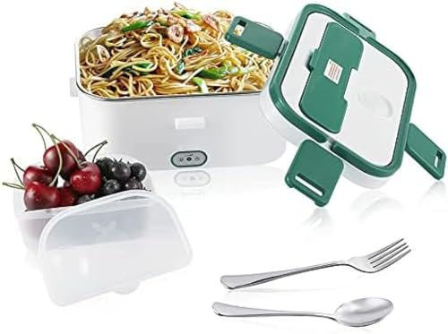 Lunch Box Elettrico 60W Cibo riscaldato 12V 24V 110V 220V riscaldatore scaldavivande Portatile per Auto/Camion/casa Scatola autoriscaldante con 1,8 Litri,D