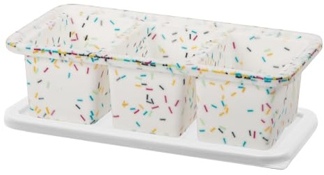 OGGI Prep & Portion Silicone Freezer Trays with Lid - Freezer Molds for Food, Ice Cube Tray, Food Prep Containers, Freezer Storage Containers, for Soup, Smoothie Cubes, Sauce, Broth, Leftovers - 1 Cup