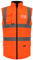 GUBA Hi Vis Body Warmer, Fleece Lined Reversible Gillet Jacket High Visibility Waterproof Workwear Safety Security Sleeveless Vest Warm Waistcoat Bodywarmers Plus Size (Orange-L)