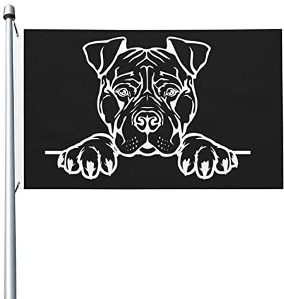 Flaggen für Hundeliebhaber, Pitbull-Flagge für Zimmer, Jungs, doppelseitige Neuheitsflagge, Wandkunst für den Strand, 3 x 5 Fuß, Pitbull-Wandteppich für das Wohnheim