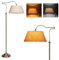 lianheng Swing Arm Stehlampe, Messing Stehlampen für Wohnzimmer mit 180° verstellbarem Ausleger, Beige Leinen Lampenschirm, Mid Century Stehlampe für Schlafzimmer Büro Heim Arbeitszimmer (Bronze)