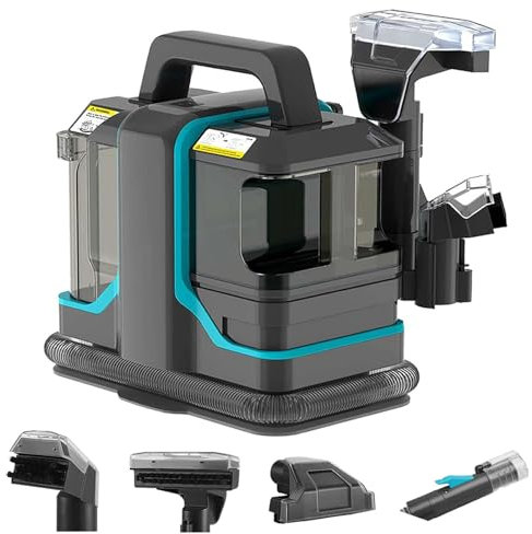 Tragbarer Flecken-teppichreiniger, Handgehaltene Teppich- Und Polsterreinigungsmaschine, 450 W, 11 Kpa, Starke Saugkraft, Flecken- Und Fleckenentferner Mit 2 Bürsten, Selbstreinigungsfunktion, Für