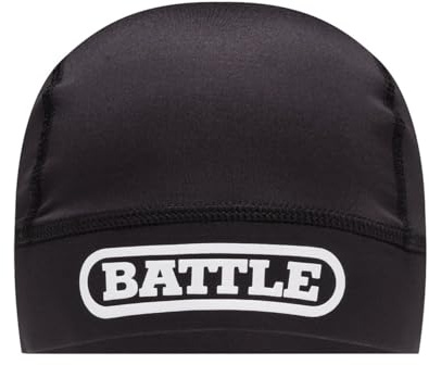 Battle Sports Pro Athletic Skull Cap, Moisture-Wicking, Ventilated Elastic Band (US, Alpha, One Size, Black)