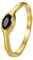 Beydodo Trauring Damen Einzeln Gold 585, Hochzeit Ringe Solitär mit Onyx Eheringe Verlobungsringe Nickelfrei Gr.53 (16.9)