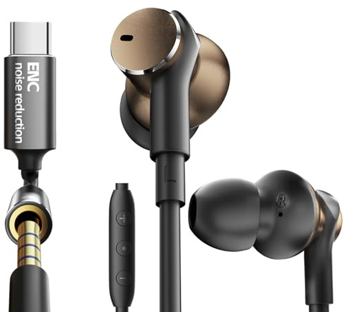 Kabel Ohrhörer Dual-Treiber mit Lärmreduzierung Tiefer Bass Kopfhörer | Dynamischer & Ausgeglichener Armaturentreiber In Ohr Kopfhörer Kabel,Deep Bass Headphones Wired Earbuds Noise-cancelling