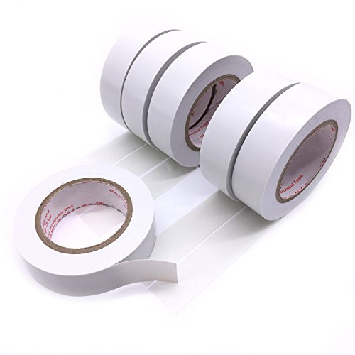 maveek cinta aislante 0,75 pulgadas 15 m 6 unidades de color blanco cinta aislante eléctrica 50 pies