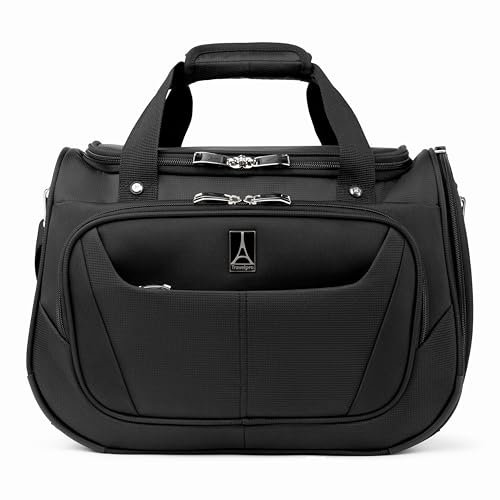 Travelpro Maxlite 5 Softside Lightweight Underseat Carry-On Travel Tote, Overnight Weekender Bag, Men and Women, Black