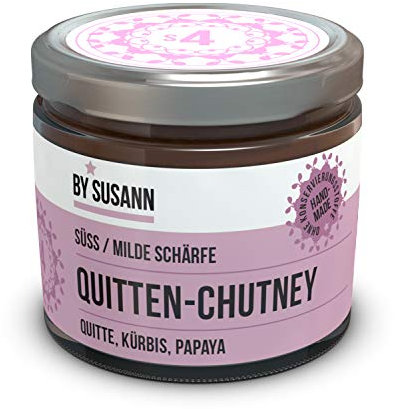 BY SUSANN – S4 QUITTEN-CHUTNEY im Glas (1 x 150 g), Geschmackserlebnisse mit intensiven und natürlichen Aromen, süß, milde Schärfe