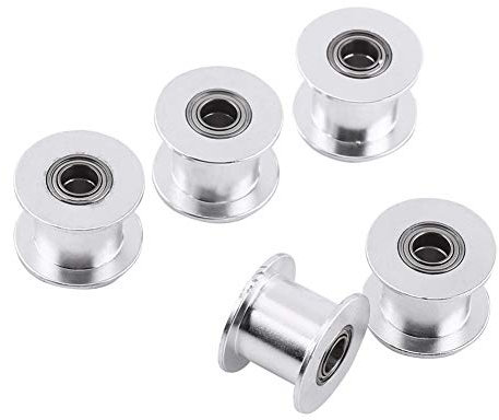 5 Stück 20 Zähne Zahnriemen, Aluminiumlegierung 10mm Breite Zahnriemen Spannrolle, Leerlaufscheibe für 3D-Drucker mit Außendurchmesser: 18 mm, Innendurchmesser: 5 mm