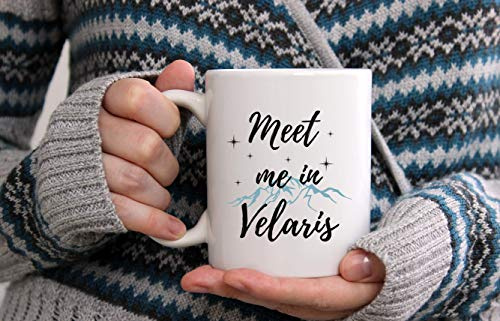 Balor Meet Me In Velaris- A Court of Thorns and Roses- ACOTAR- Sarah J Maas Inspired Gift- Bookish Coffee Mug Gift for Friend, Girlfriend, Daughter, Coworker (White, 11oz)