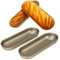 Set mit 4 Hot-Dog-Formen, 18 cm lang, antihaftbeschichtet, Toastform für Ofen, Stahl, Hotdog-Form, Backform für Zuhause und Küche
