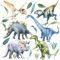 Pandawal Dinosaurier Wandtattoo Kinderzimmer Junge Deko Dschungel Dino Wanddeko für Kinder und Babyzimmer Wandaufkleber (L)