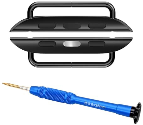 OMECKY Uhrenarmband-Anschluss-Adapter für Apple Watch für iWatch Ultra (49 mm) / Serie 10, 42 mm, 46 mm, 9, 8, 7 (41 mm, 45 mm), Serie 6, 5, 4 SE (44 mm, 40 mm), Serie 3, 2, 1 (42 mm, 38 mm)