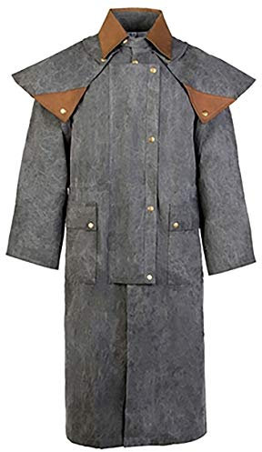 CHALLENGER Mens Oilskin Western Australian Waterproof Duster Coat Jacket 23101TN
