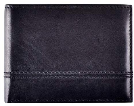 BULL GUARD RFID Blocking Wallet with Removable ID (Classic Black with Coin Pocket)