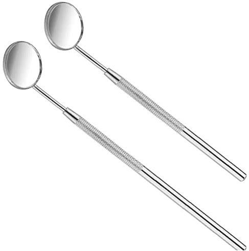 TOSSPER 2 Stücke Dental Mundschauen Glas Zähne Whitening Clean Oral Tool Überprüfen Spiegel Wimpernverlängerung Schönheit Makeup Werkzeuge