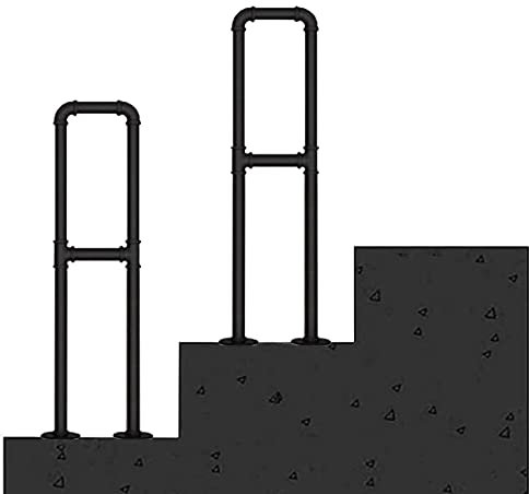 Gartentreppengeländer | Handläufe für Stufen im Freien | Außenhandschänderkit | Treppengeländer | Handläufe auf Bürgersteig Deck Veranda Betonholz, Metall Schmiedeeisen (Size : 90cm(2.9ft))