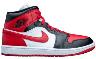 Nike Air Jordan 1 Mid Bred Toe (W), 42 EU