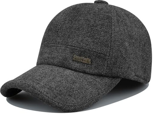 Clakllie Cappello Trucker con Visiera Classic,Cappellino da Baseball Donna con Visiera Regolabile,Baseball Snapback cap with Ear Flap,Berretto Uomo con Visiera in Autunno Inverno per Adulti