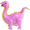 DIWULI Dino Luftballon XL Rosa - Langhals Kinder Geburtstag