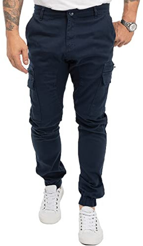 Rock Creek Herren Hose Cargohose Tapered Fit Chino Hose Cargo Hose Jogging Casual Pants Männerhose Freizeithose Hosen Herrenhose RC-2189 Navy W32 L30