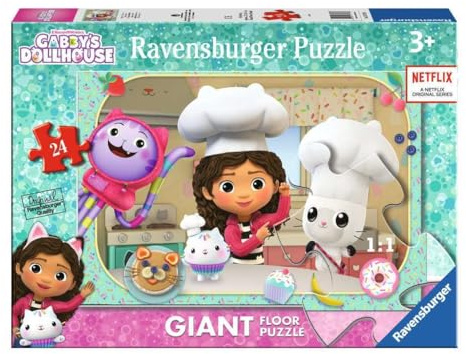 Ravensburger Kinderpuzzle 03178 - Gabbys Kochkünste - Bodenpuzzle mit 24 großen Puzzleteilen, für kleine Gabby-Fans ab 3 Jahren