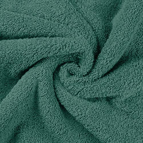 Weicher Frottierstoff Meterware – 22 Farben | Schlingenfest & Öko-Tex 100 | Ab 50 cm | 340 g/m² | Für Babyartikel, Bademäntel, Handtücher, Wickelunterlagen & mehr (dark dusty mint)