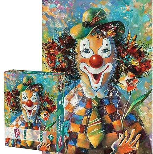 HUADADA Puzzle 1000 Teile,Puzzle Erwachsene, Impossible Geschicklichkeitsspiel für Die Ganze Familie, Farbenfrohes Legespie-Clown