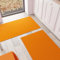 PETTI Artigiani Italiani - Küchenteppich, Küchenläufer, waschbar, rutschfest, Küchenläufer, einfarbig, 52 x 440 cm, Orange, 100% Made in Italy