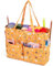 Aeelike Häkeltasche Garn Organizer Tasche für Unterwegs, Tragbare Aufbewahrungstasche für Wolle, Häkelnadel, Zubehör, Stricknadeln Aufbewahrung, 35,5 x 30 x 12,5cm Handarbeitstasche für Stricken, Gelb